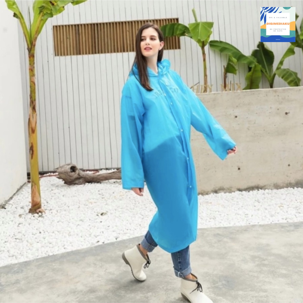 Jas Hujan Plastik EVA Raincoat Poncho Jas Hujan Eva Model Korea