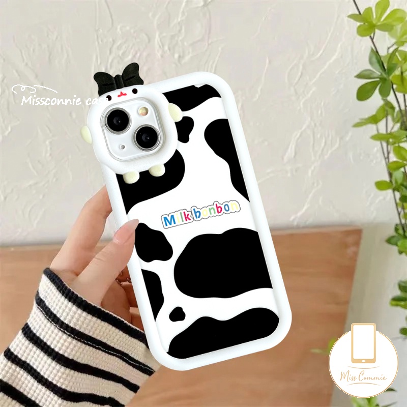 Case Motif Sapi Fashion Samsung A14 A12 A04 A13 A21s A03 A04s A32 A03s A53 A04E A73 A52 A51 A52s A23 A50 A22 A71 A30s A11 A31 A33 A02s A53 A50s 3D Bow Monster Lens Soft Case