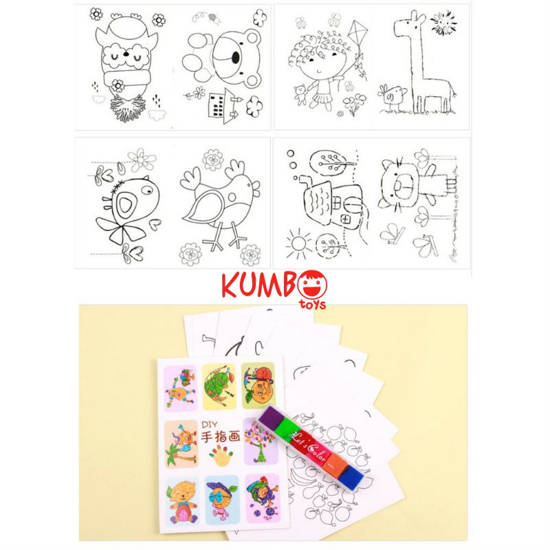 Mainan Edukasi Fingerpaint Menggambar dengan Jari
