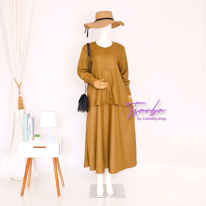 Gamis Khaki Toyobo Seragam Pemda PNS Keki Guru