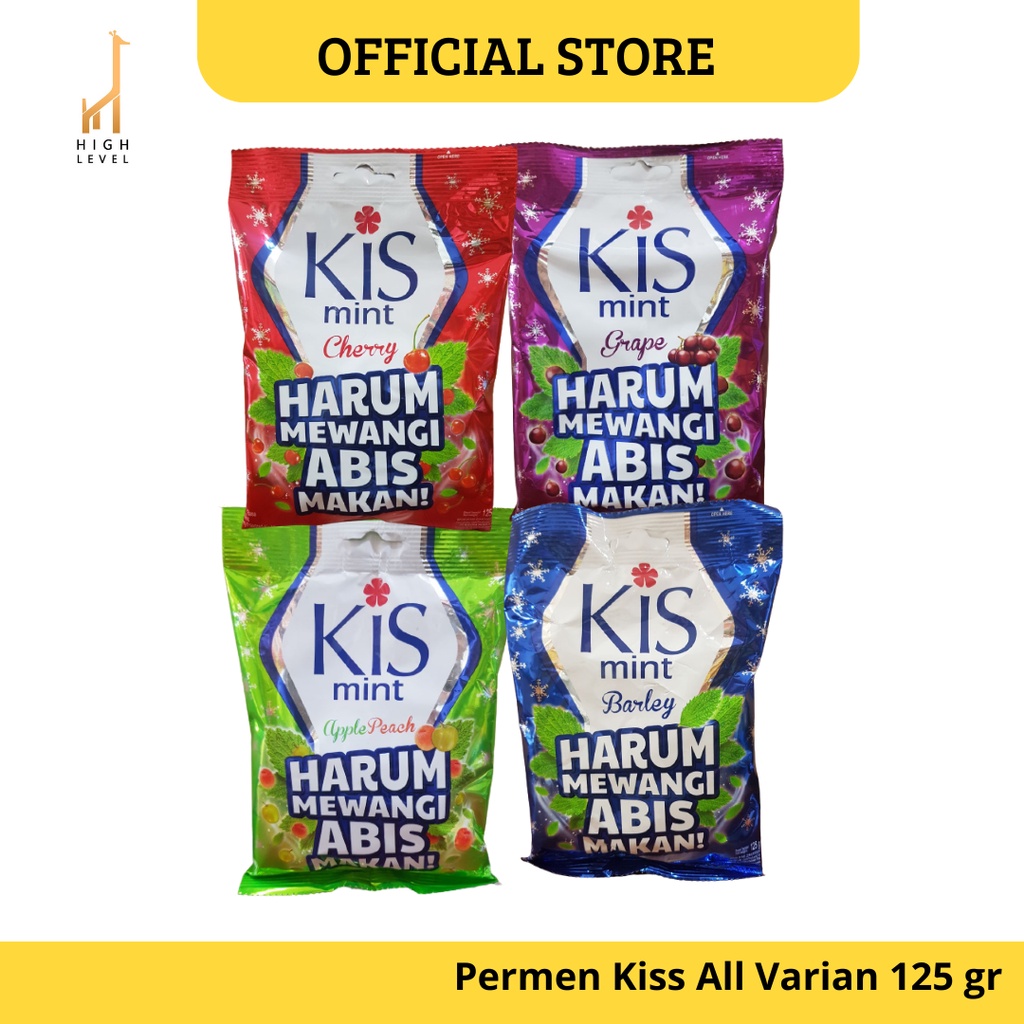 

Permen Kiss Cherry Barley Apple Peach Grape Bonbon Kiss 125 gr isi 50 Butir