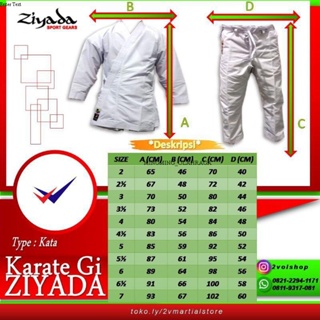 (ZYD) Baju Karate KUMITE dan KATA Seragam Pakaian Tegi Ziyada Tebal