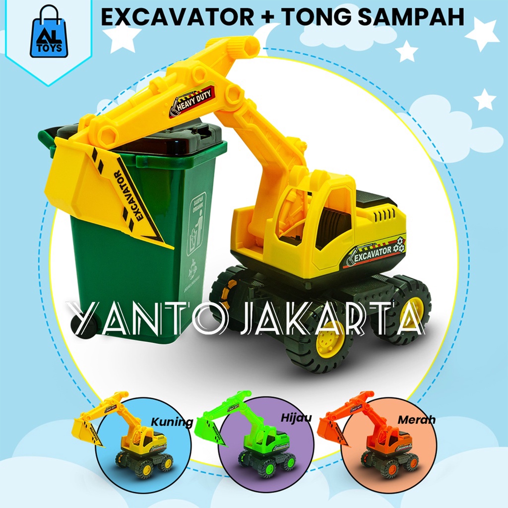 MAINAN ANAK MOBIL EXCAVATOR BEKO PENGERUK SAMPAH