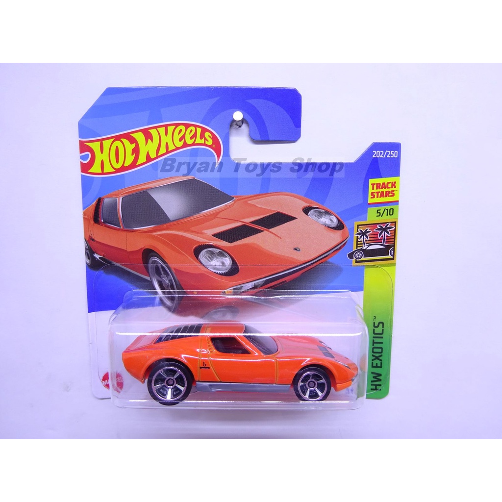 Hot Wheels SC 71 Lamborghini Miura SV Orange Short Card