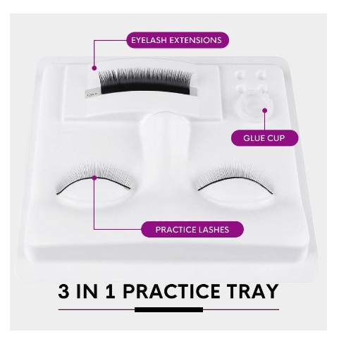 Alat Latihan Praktek Eyelash Extension Face Plastic Training Practice Tools Pasang Bulumata Palet Manekin