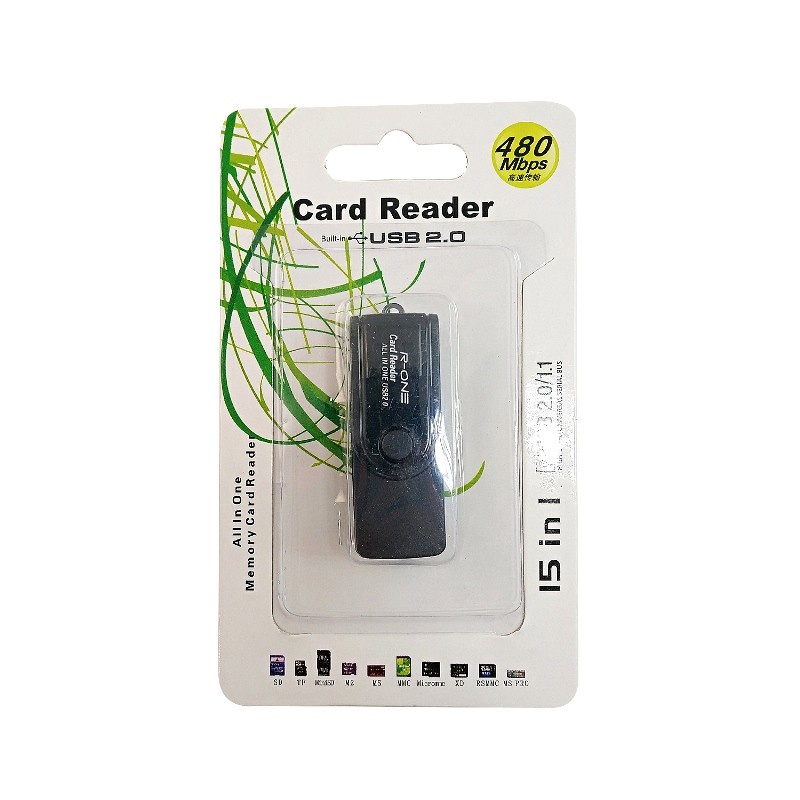 CARD READER ROTARY SLOT MICRO SD CARD READER USB CONNECTOR - CARD READER R-ONE ACC KOMPUTER LAPTOP NEW