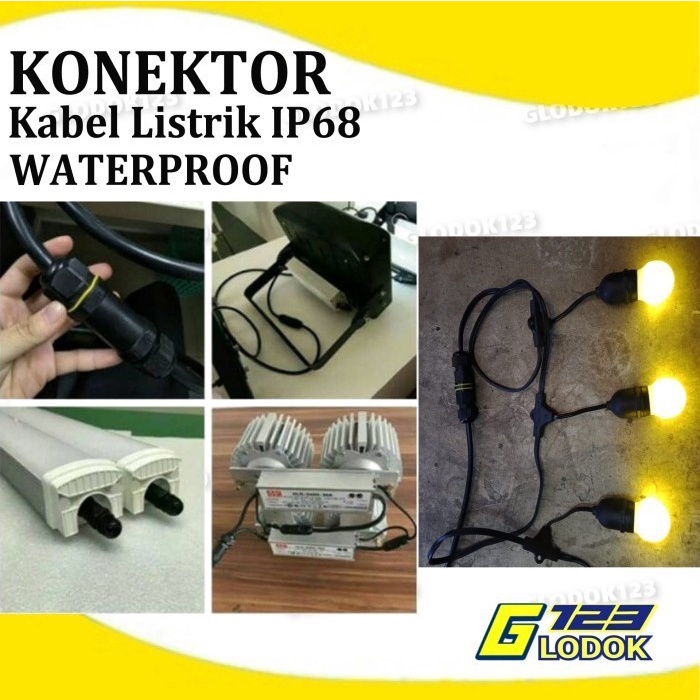 Sambungan Konektor Kabel Listrik Tahan Air Outdoor Waterproof IP68 T Y