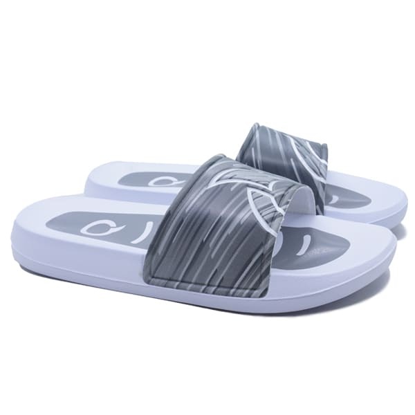 SANDAL SLIP ON CASUAL ORTUSEIGHT TERRA SLIDES - WHITE GREY