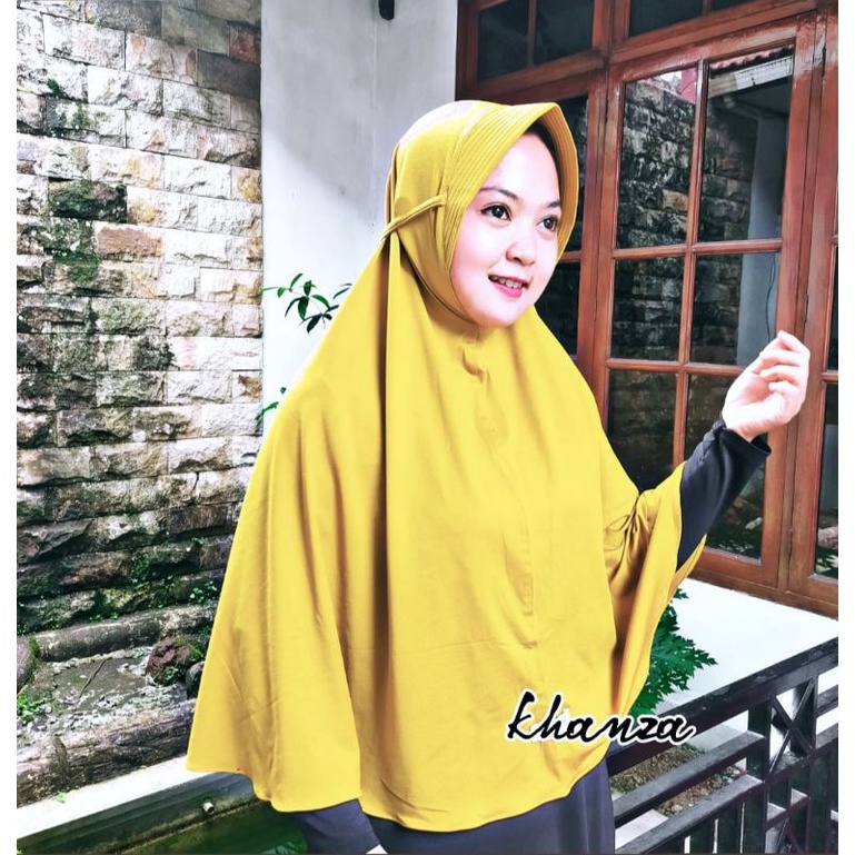 Jilbab Hijab instan Jumbo Tali Khanza geblusan instan jumbo Khimar Instan