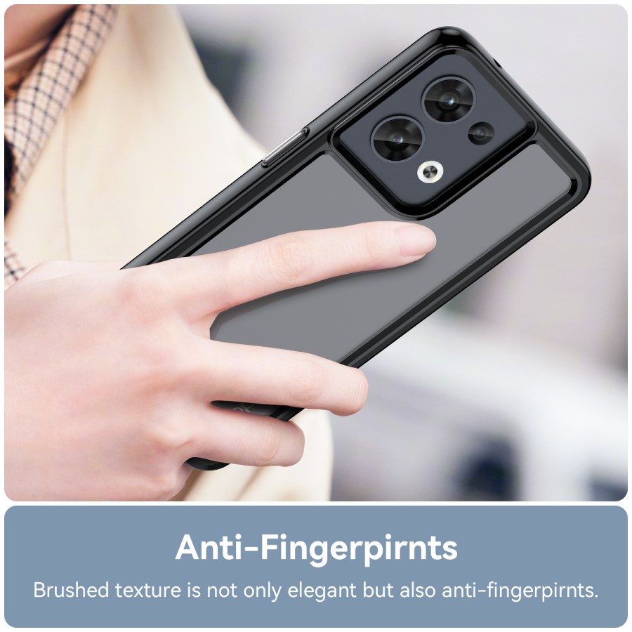 OPPO RENO 8 5G COVER SOFTCASE ELECTROPLATING COLORFUL PROTECTIVE SOFTCASE - RENO 8 5G, BLACK