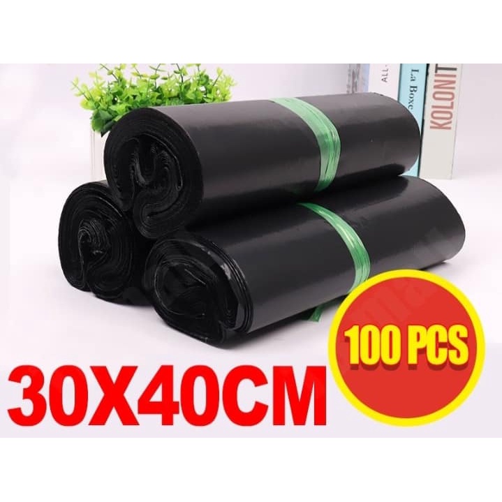 kantong Plastik Packing Olshop  30 X 40 Polymailer warna Hitam Tebal - Plastik Packing Baju / Polyma
