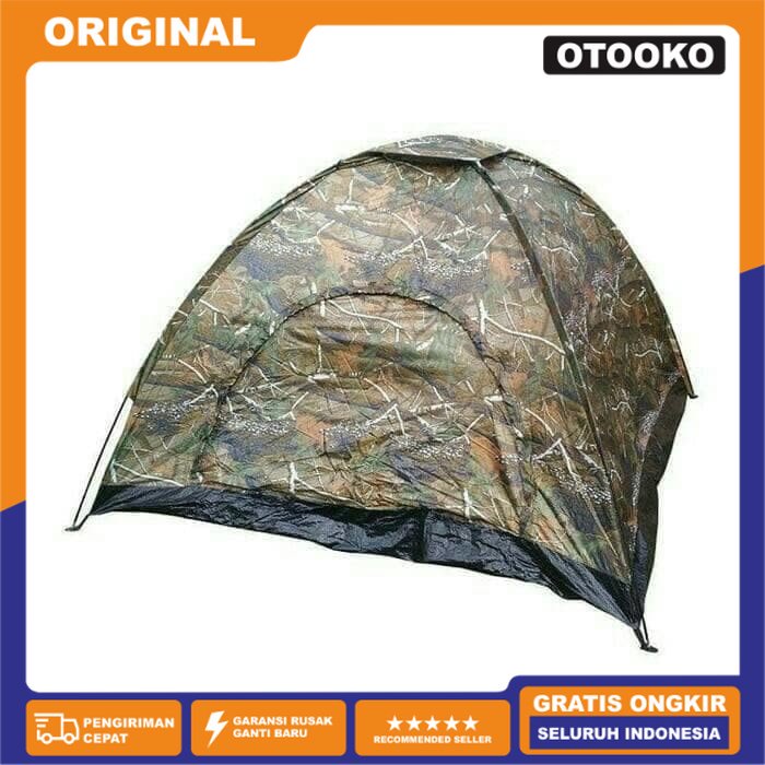 Tenda dome camping Lipat automatis Besar 4-5 orang 200x200cm 18-14 - Biru