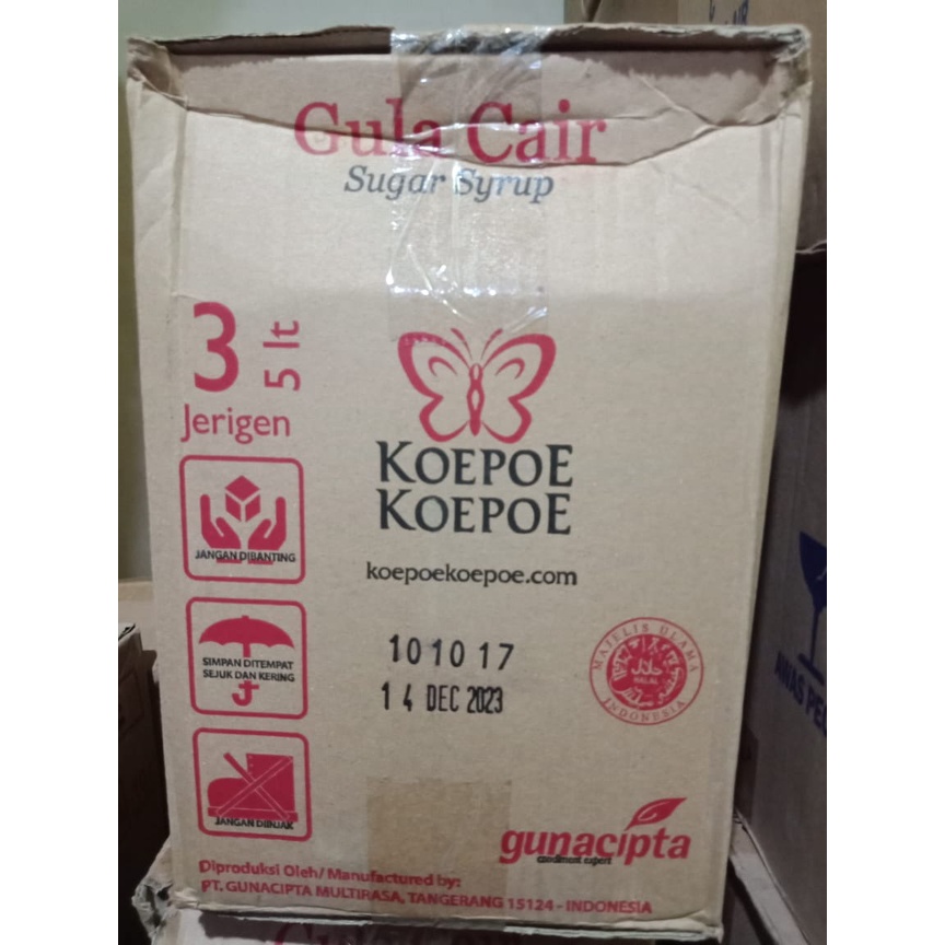 Koepoe Kupu / Gula SIRUP CAIR Sugar Syrup / 5 liter ltr lt L 5liter 5ltr 5l