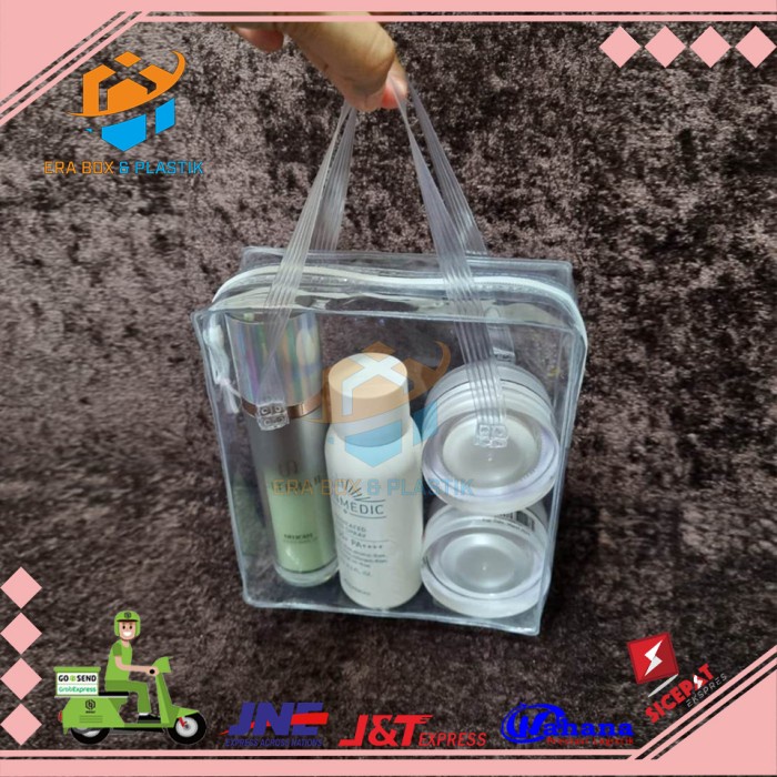 Souvenir Pouch Mika Transparan Tas Mika Baby Dompet Masker Tas Souvenir Hijab