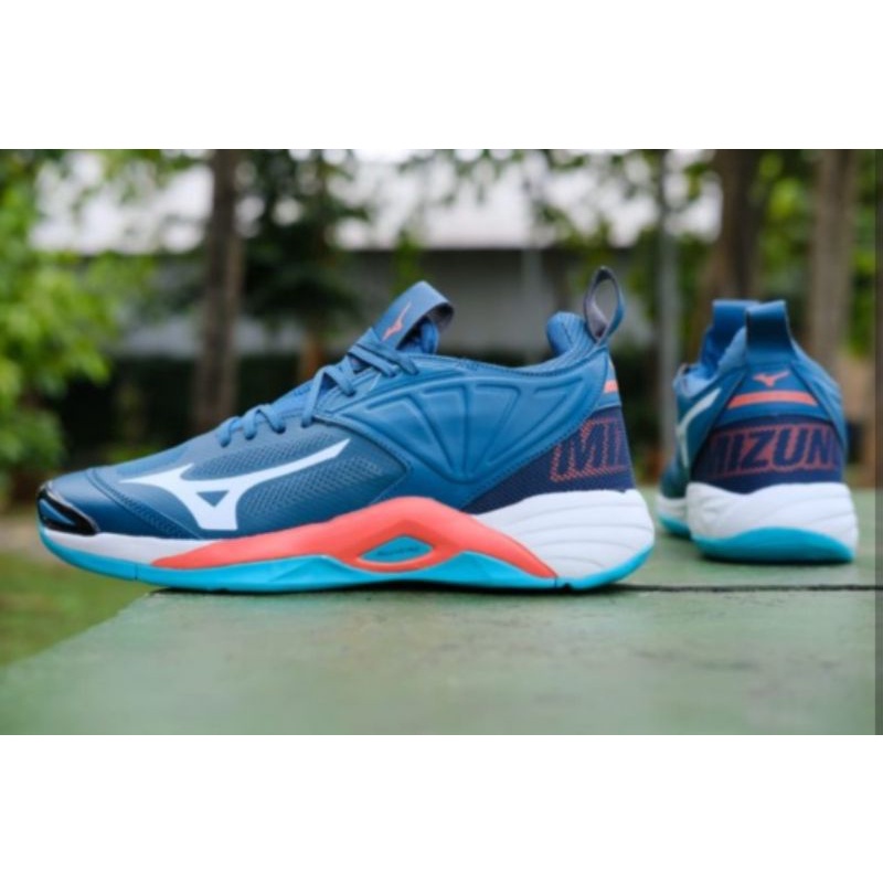 MIZUNO MOMENTUM - Sepatu Olahraga Volly Tennis Badminton Pria Mizuno Momentum Import Premium