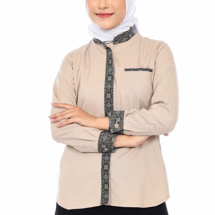 Baju Kerja Kantor Wanita Tangan Panjang/Pendek Seragam Karyawan