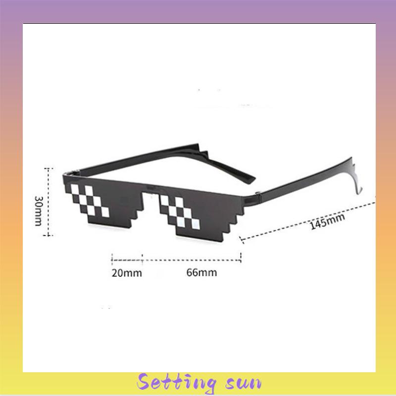 Kacamata Hitam Fashion Mosaic Sunglasses Wanita/Pria Small Sunglasses TN