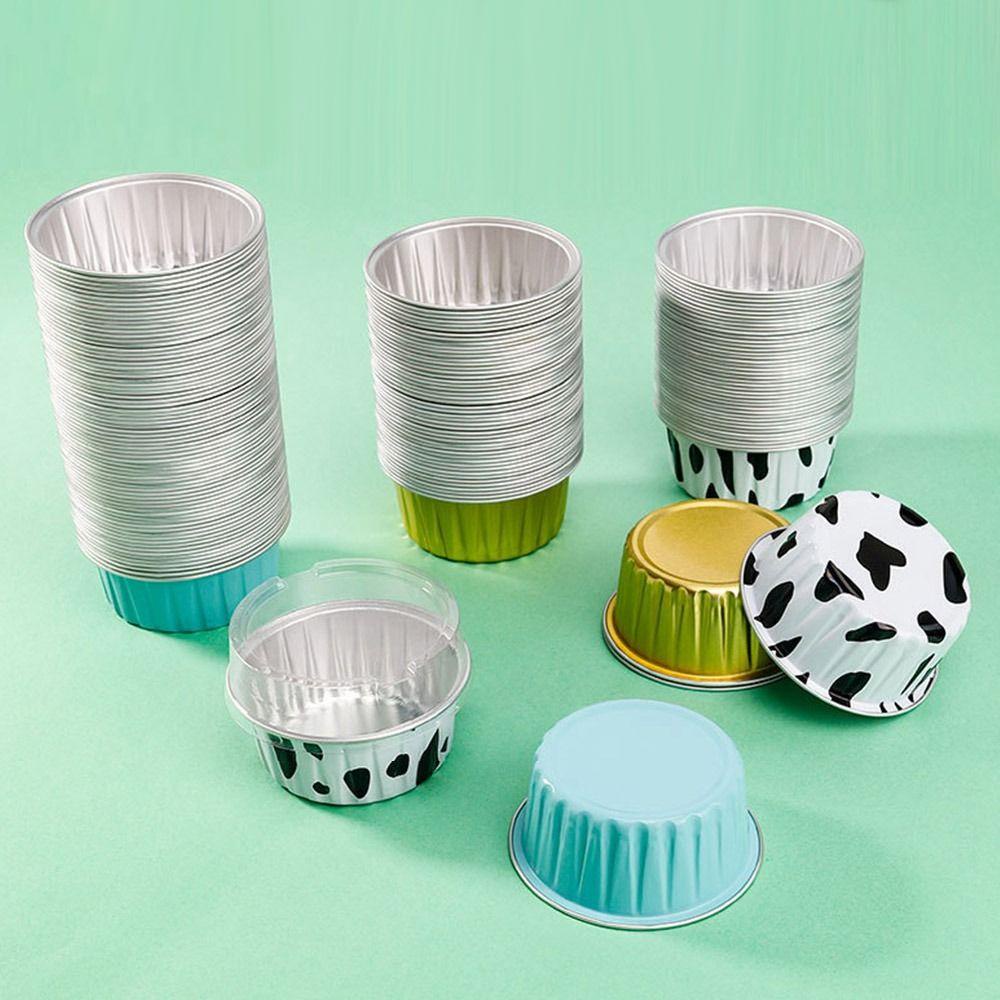 Suyo 10PCS Aluminium Foil Tin Cup Cake Alat Reusable Kecil Loyang Tinfoil Kotak