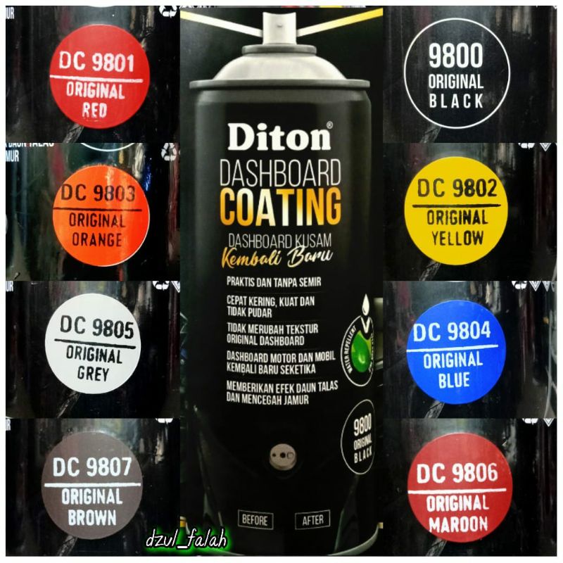 Diton Premium DASHBOARD : DC 9800 Original Black / DC 9801 Original Red  / DC 9803 Original Orange /