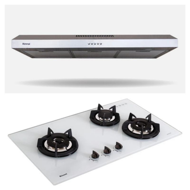 Paket kompor rinnai rb 3 s c ow dan Cookerhood rh 229 SS