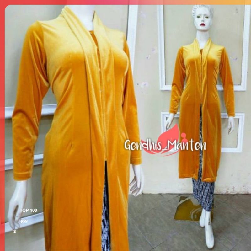 Kebaya Kartini Panjang / Kebaya Bludru Kartini - Body Panjang Kebaya Bludru