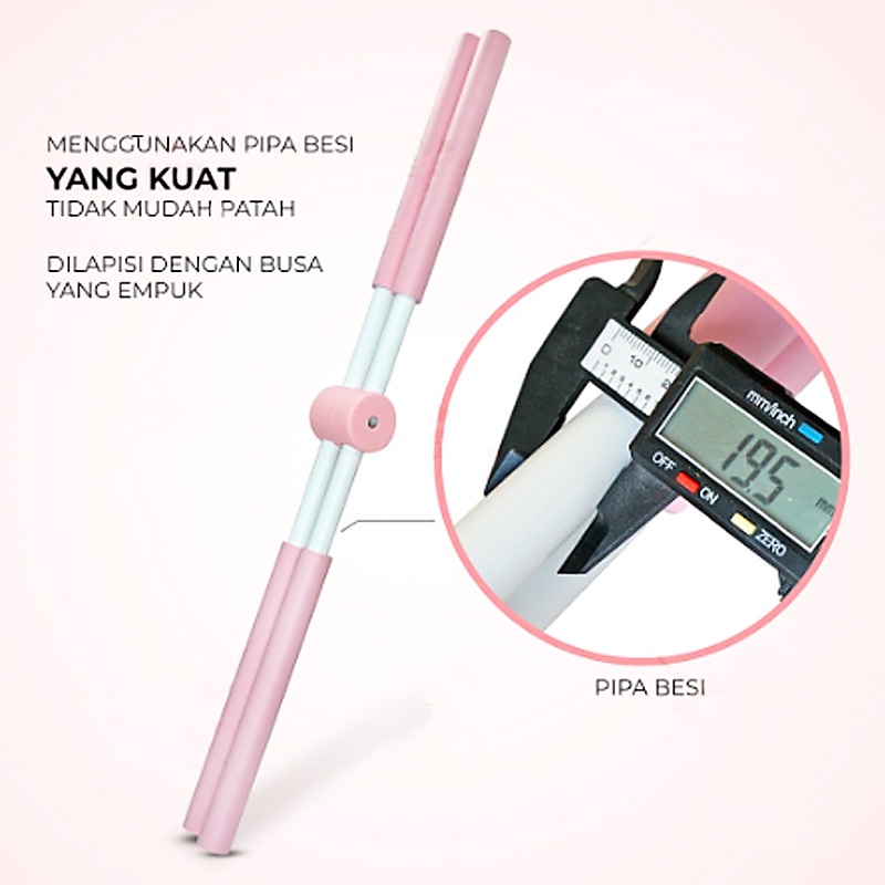 Tongkat Yoga Pilates / Back Stretch Sticks / Yoga Stick Tongkat / Alat Bantu Yoga Penegak Punggung