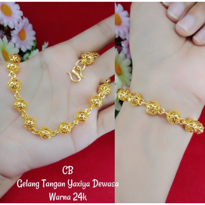 gelang sahang A dan B lapis emas 24k