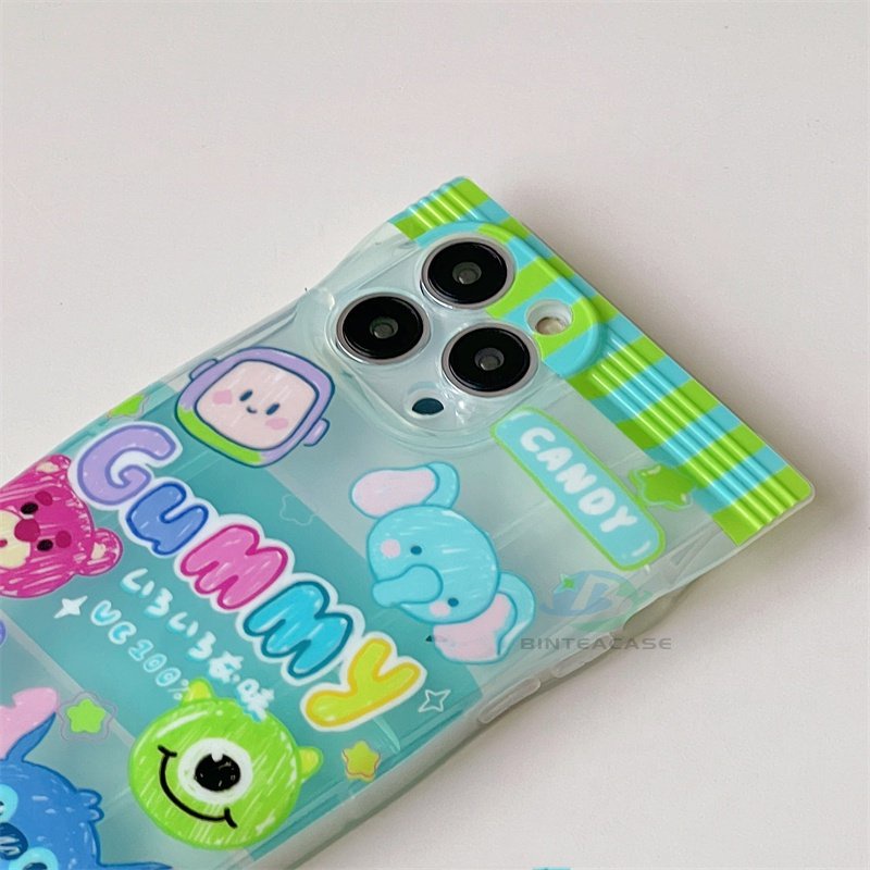 Realme 10 C35 C33 C31 C30 Realme 9i 6i 5s 5i 7i C15 C12 C25 RealmeC21Y C25Y C11 2021 C20 C3 C1 Kuromi Monster Kecil Gummy Kemasan Tas Soft TPU Phone Case Binteacase