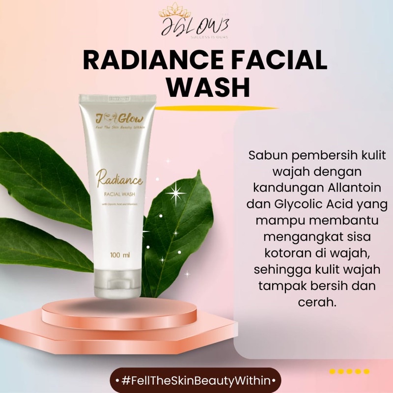 JGLOW SKINCARE  RADIANCE WHITENING 5PC