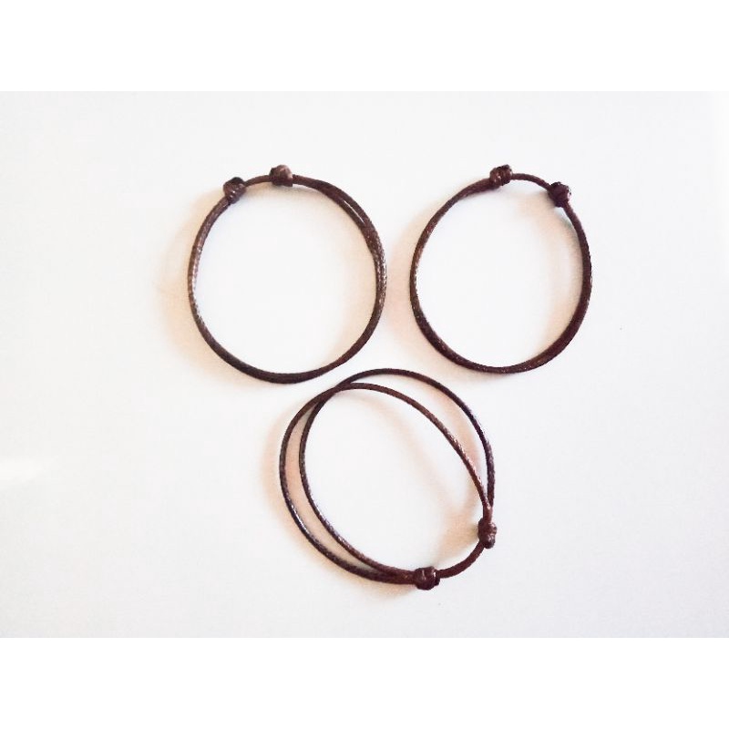 {POLOS} GELANG TALI KOREA WARNA COKLAT 1.5 MM