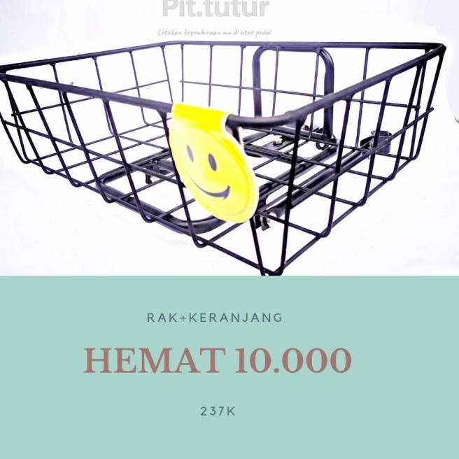 KERANJANG SEPEDA FRONT RACK PANNIER FEDERAL - rack eyelet