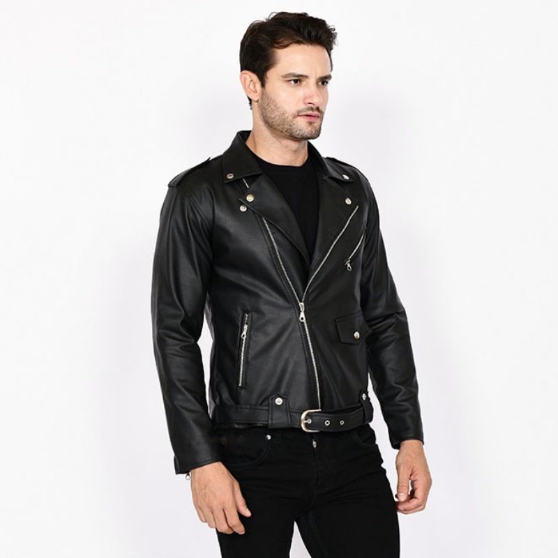 Jaket Kulit Asli The Changcuters Terlaris // Jaket Kulit Khusus Hitam // Jaket Kulit Pria & Wanita /