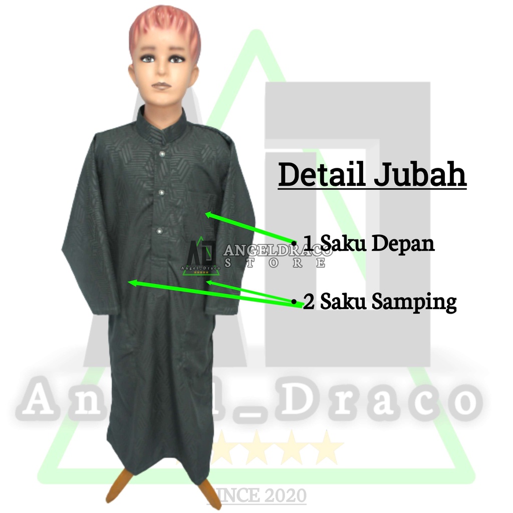 Jubah Gamis Koko Embos Anak Laki Laki Cowo Usia 0-14 Tahun