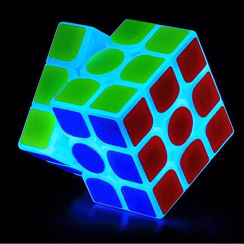 Mainan Edukasi Puzzle Rubik 3 004 3 ^ 3 Luminous Glow in the Dark