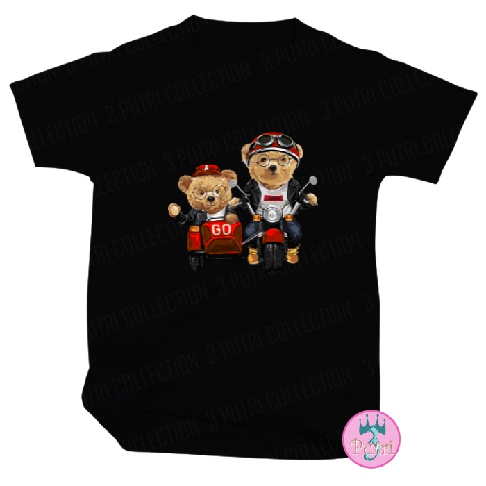 Baju Distro Anak Laki Laki Perempuan BERUANG Lucu Keren Umur 3 4 5 6 7 8 9 10 11 12 Tahun / Kaos Bear Lucu Anak Cowok Cewek