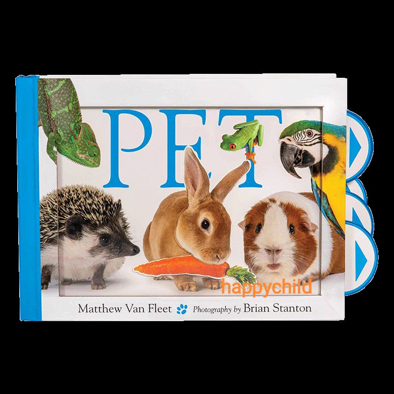 Original PET by Matthew Van Fleet touch feel push pull buku impor happychild