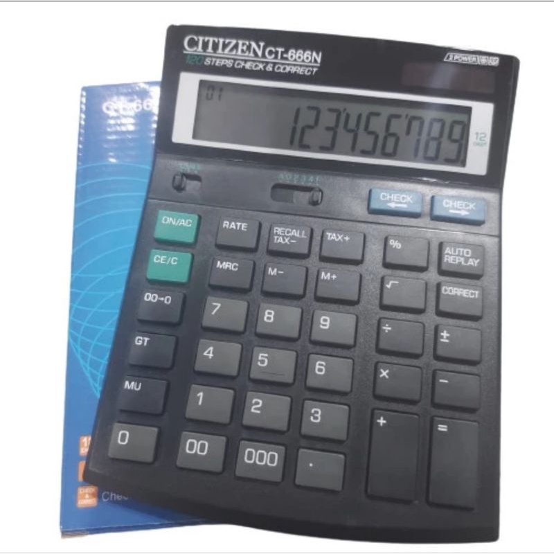 CITIZEN CT-666 N KALKULATOR CHECK CORRECT CALCULATOR DESKTOP CT 666N