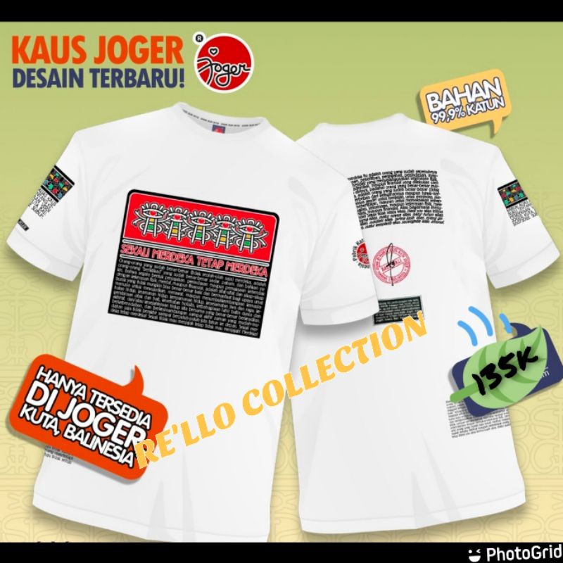 KAOS JOGER BALI ORIGINAL