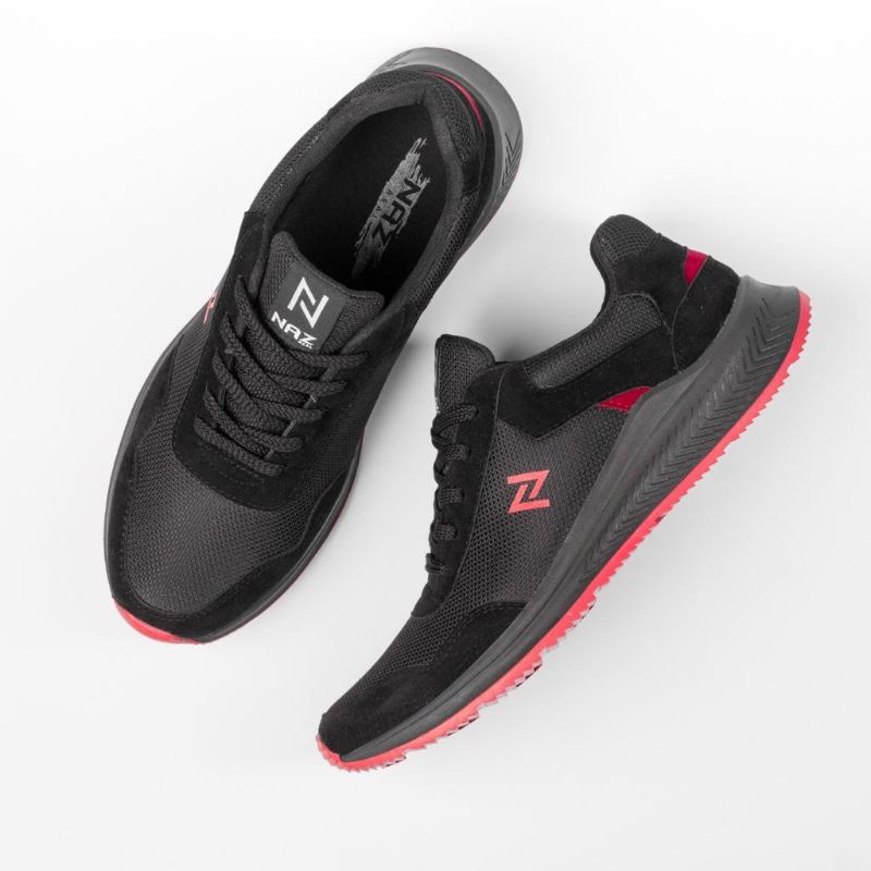 AINSLEY BLACK ✓ Sneaker pria~ Sneaker running pria-wanita  terbaru Naz / Sporty / olah raga /warna m