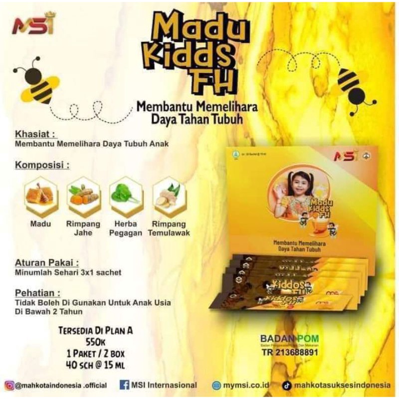 

Kiddos FH Madu Anak (5 sachet)