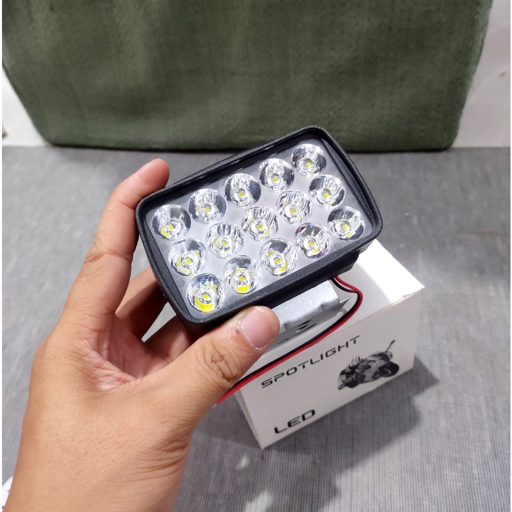 Lampu Tembak Sorot CWL Led Cree 15 Mata Motor Mobil Super Terang