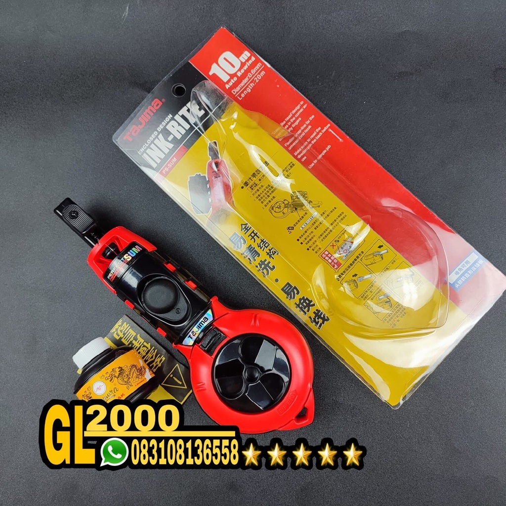 CHALK LINE SIPATAN TAJIMA 10 METER PS-SUM-R JAPAN SIPATAN BENANG ORIGINAL TAJIMA