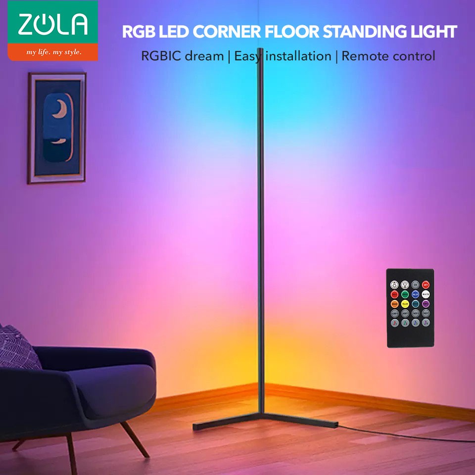 Jual Zola Standing Corner RGB Lamp LED Floor Light Lampu Dekorasi ...