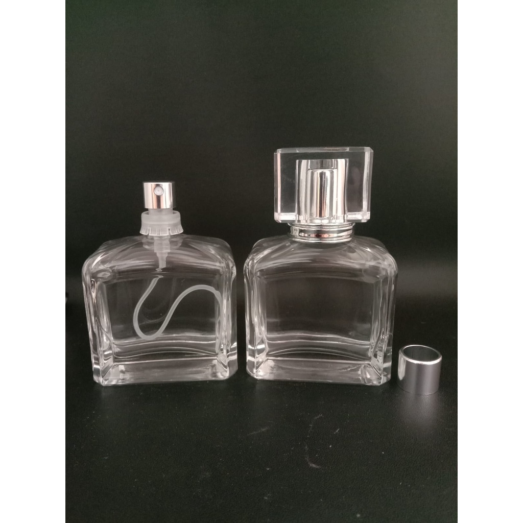 Botol parfum V31656 50ml easypump silver tutup crystal silver per pcs