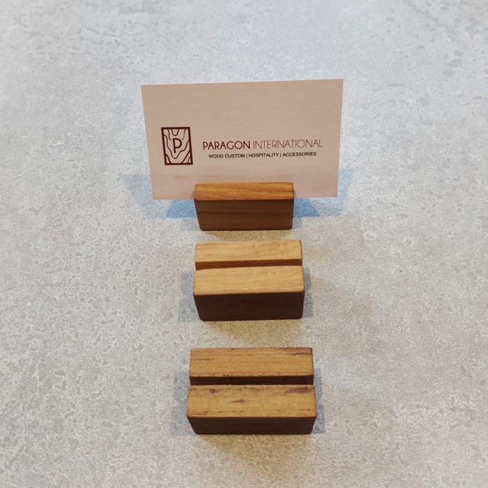 

Stand Kartu Nama / Wood Stand / Tatakan Display Kayu Jati