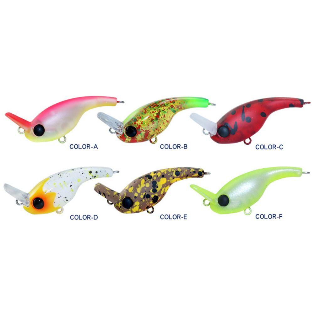 Preva Umpan Pancing Ikan Kecil Mini 35mm2.3g Popper Ikan 3D Mata Segitiga Kait Umpan Plastik Keras