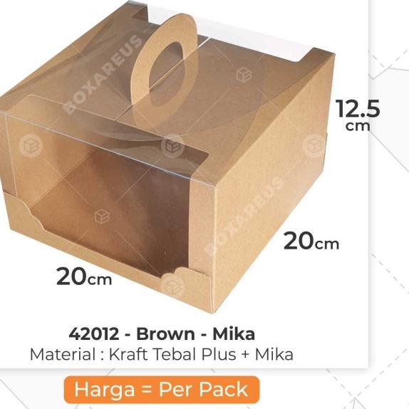 

Box Mika Kotak Kue Cake Packaging Transparan Dus Handle | 42012
