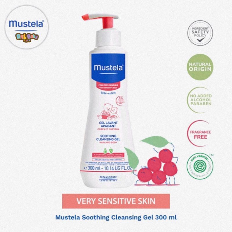 Mustela Soothing Cleansing Gel 300 ml - Sabun Mandi Bayi