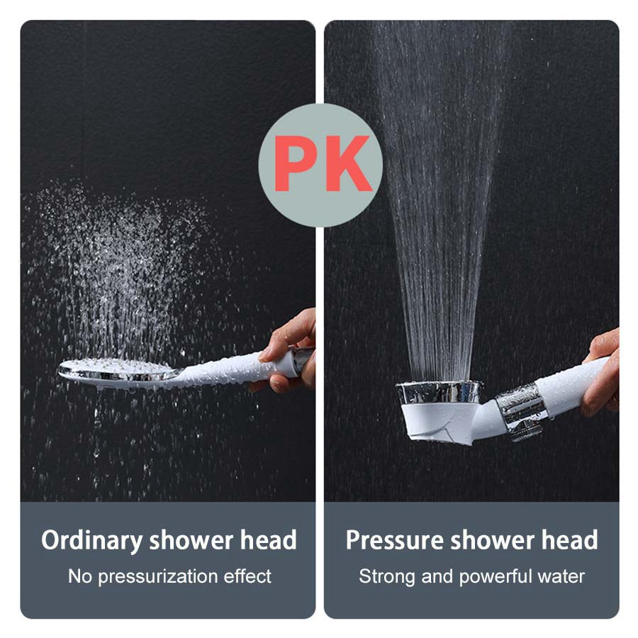 Set Shower Head Water Saving High-Pressure Rainfall Propeller ABS Jet Shower Head  Toilet Bathroom Accessories