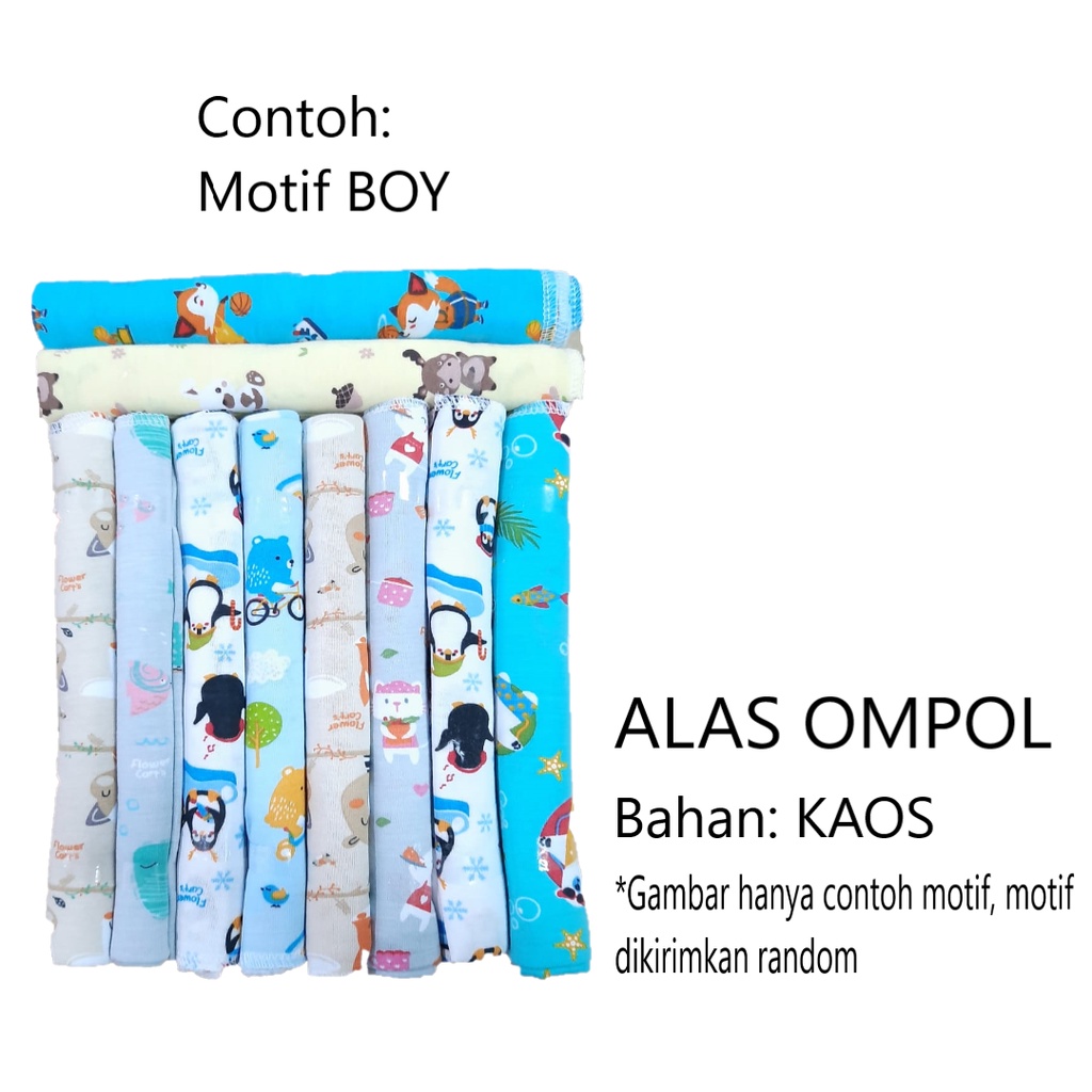 FLOWER (1pack) Alas Ompol FLANEL atau KAOS uk 60x45 (cm) isi 10pcs